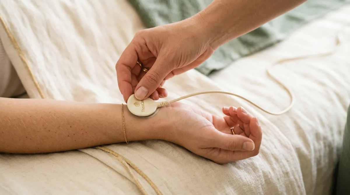 Detailní pohled na přístroj Bicom Optima a čisté terapeutické doplňky
